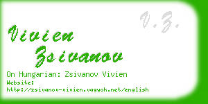 vivien zsivanov business card